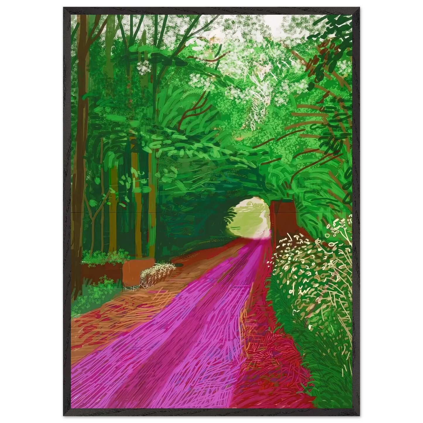 David Hockney - David Hockney Wall art - A2 (42 x 59.4  cm) - Premium Wooden Framed Poster With Fine Art Paper - Black frame