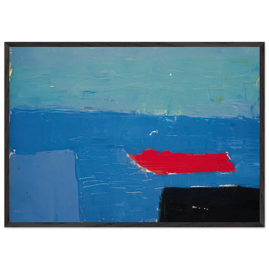 Bateau - Lyrical Abstraction - Nicolas de Stael 70x100 cm / 28x40 inches Framed Art Print – Black Wooden Frame