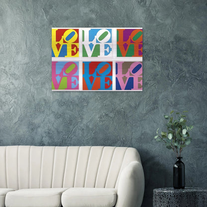 The Garden of Love - Robert Indiana Brushed Aluminum Print - 70x100 cm / 28x40 inches | Robert Indiana Aluminum Print | Robert Indiana Prints