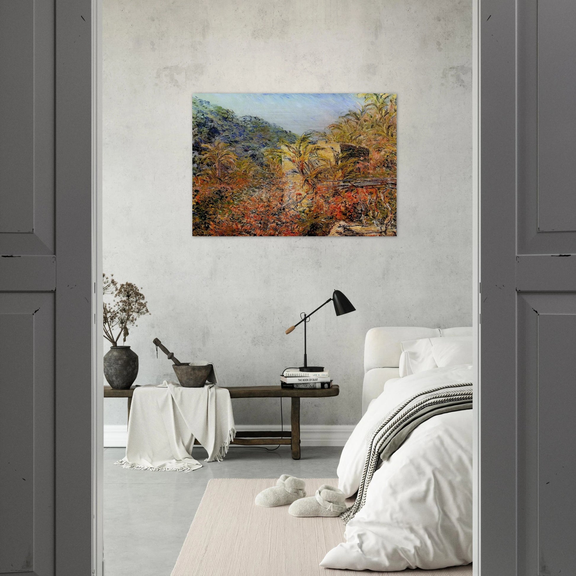 The Valley of Sasso, Sunshine - claude monet Brushed Aluminum Print - 70x100 cm / 28x40 inches | claude monet Aluminum Print | claude monet Prints