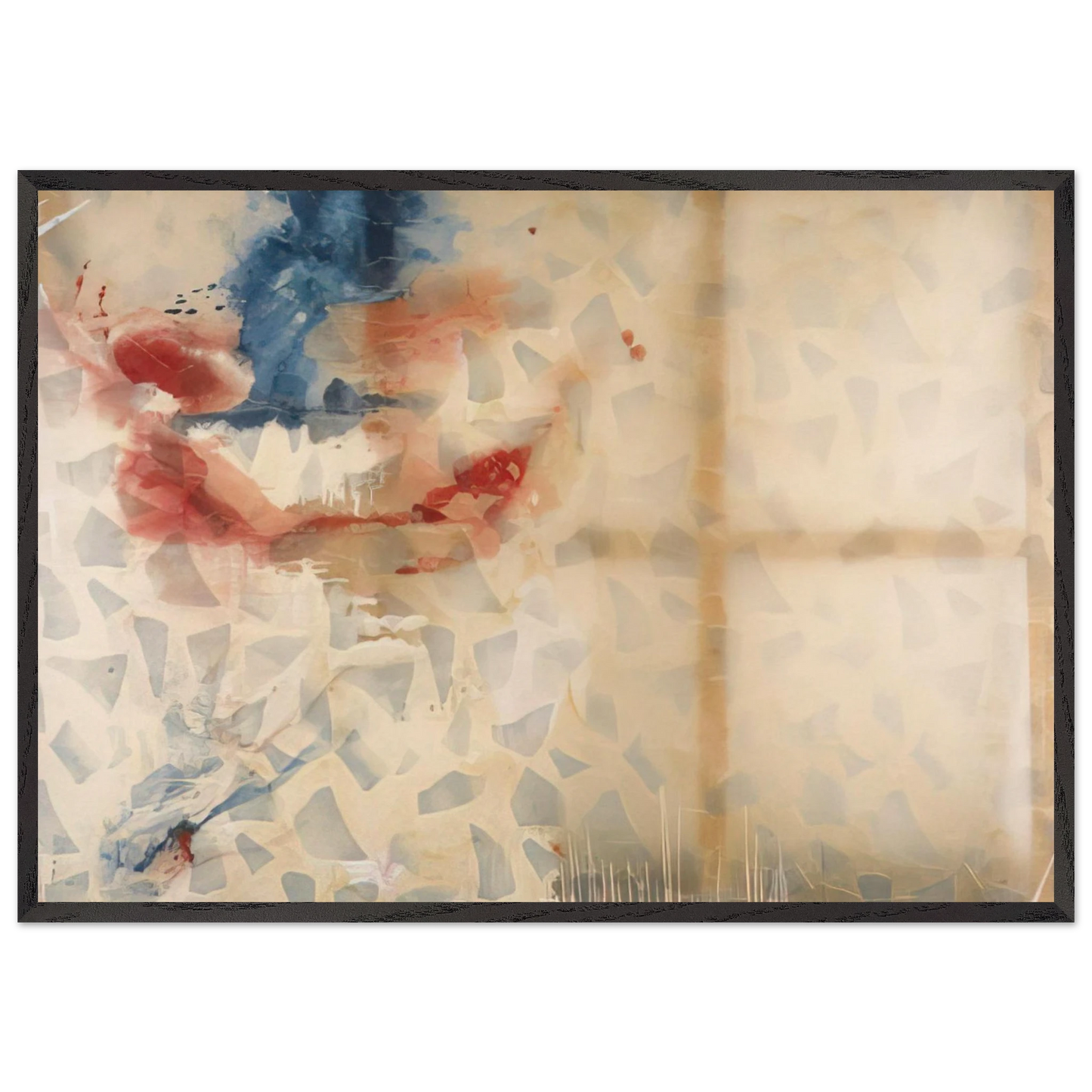 Untitled N33 - Sigmar Polke 70x100 cm / 28x40 inches Framed Art Print – Black Wooden Frame