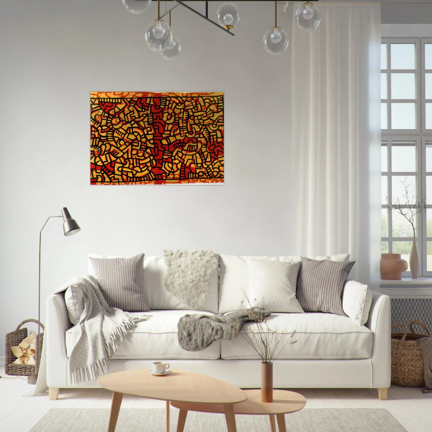 UNTITLED 1979 - Keith Haring Brushed Aluminum Print - 70x100 cm / 28x40 inches | Keith Haring Aluminum Print | Keith Haring Prints