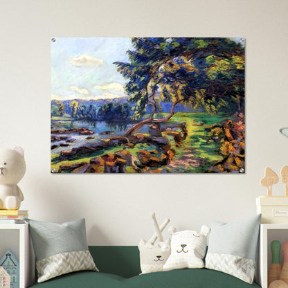 Les rapides a Genetin - 1900 - Armand Guillaumin Acrylic Print - 70x100 cm / 28x40″ inches