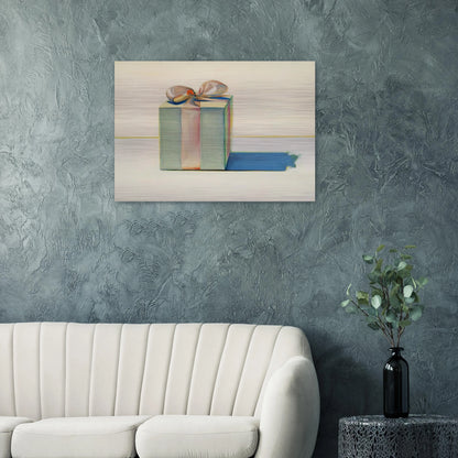 Gift Box - 1971 - Wayne Thiebaud Brushed Aluminum Print - 70x100 cm / 28x40 inches | Wayne Thiebaud Aluminum Print | Wayne Thiebaud Prints