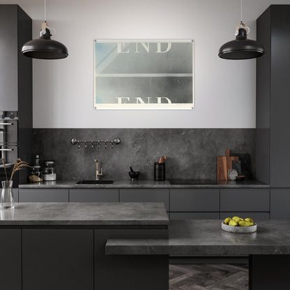 THE END 53 - Edward Ruscha Acrylic Print - 70x100 cm / 28x40″ inches