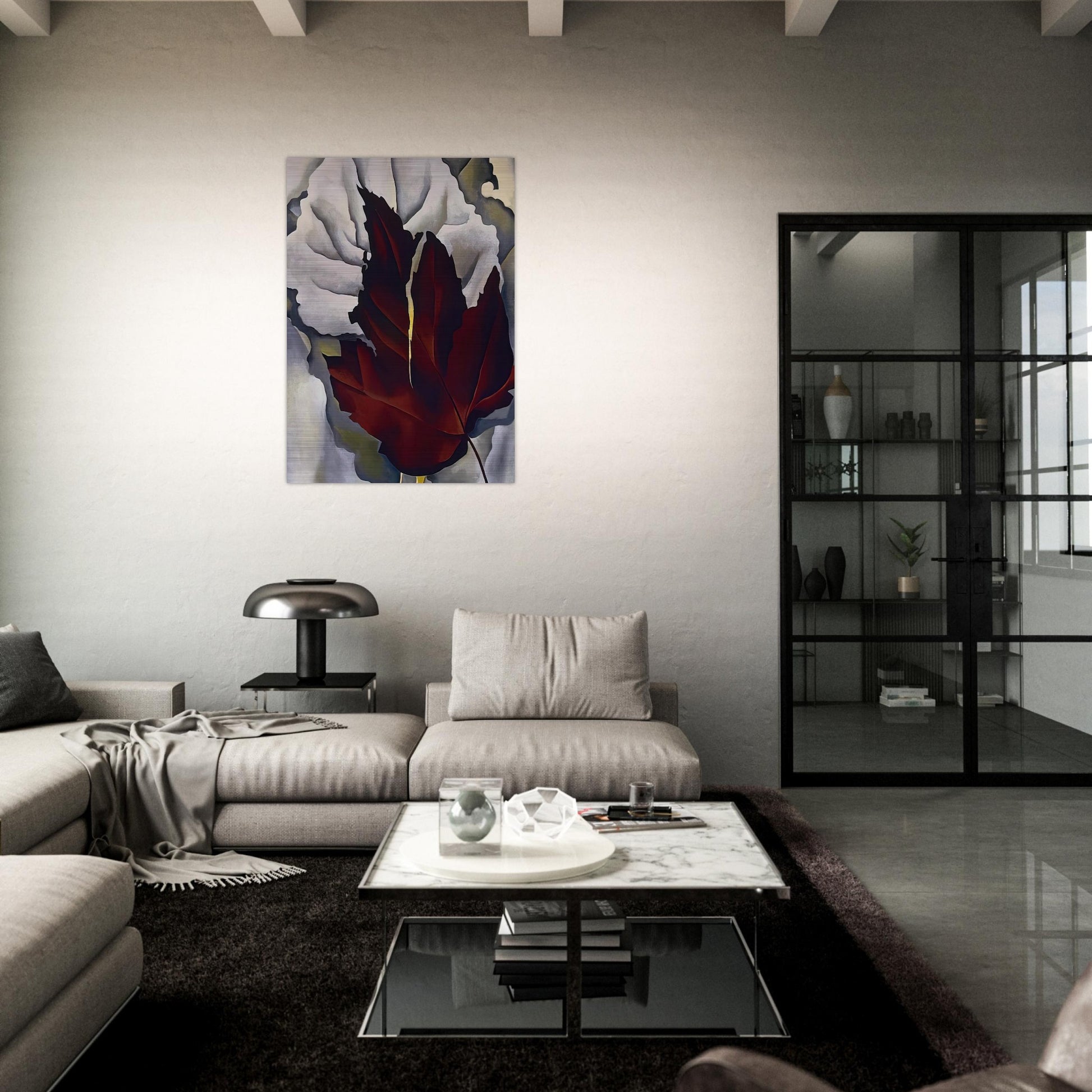 Pattern of Leaves - Georgia O'Keeffe Brushed Aluminum Print - 70x100 cm / 28x40 inches | Georgia O'Keeffe Aluminum Print | Georgia O'Keeffe Prints