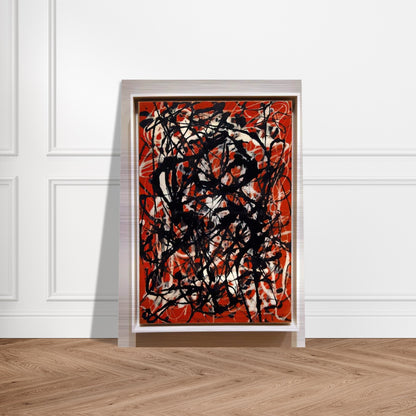 FREE FORM 1946 - Jackson Pollock Brushed Aluminum Print - 70x100 cm / 28x40 inches | Jackson Pollock Aluminum Print | Jackson Pollock Prints