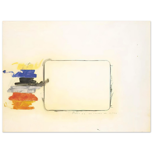 Mario Schifano - Disegno n. 2 per l'occhio del critico - Art Informel  75x100 cm / 30x40inches Fine Art Poster