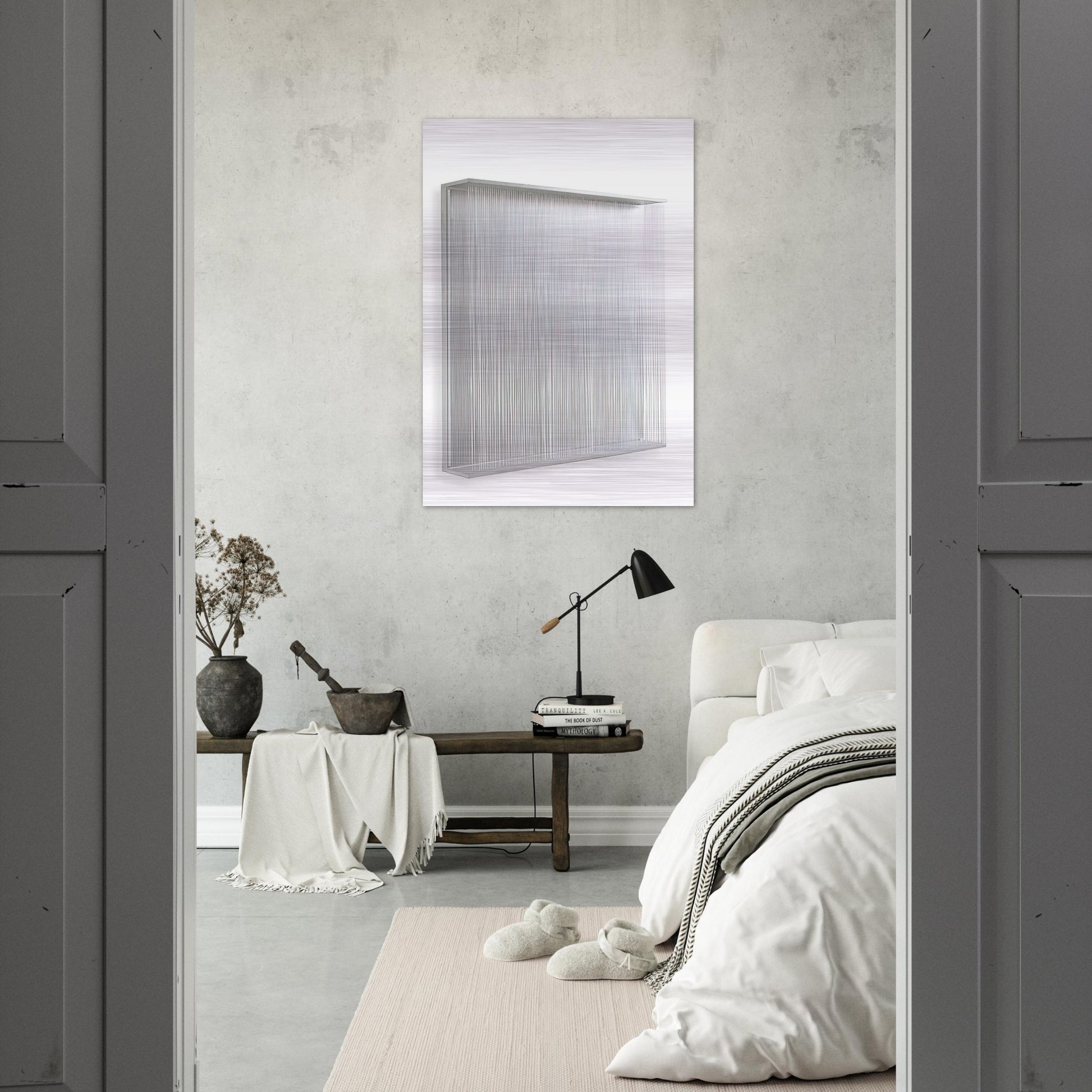 VIBRATION BLANCHE 1995 - Jesus Rafael Soto Brushed Aluminum Print - 70x100 cm / 28x40 inches | Jesus Rafael Soto Aluminum Print | Jesus Rafael Soto Prints