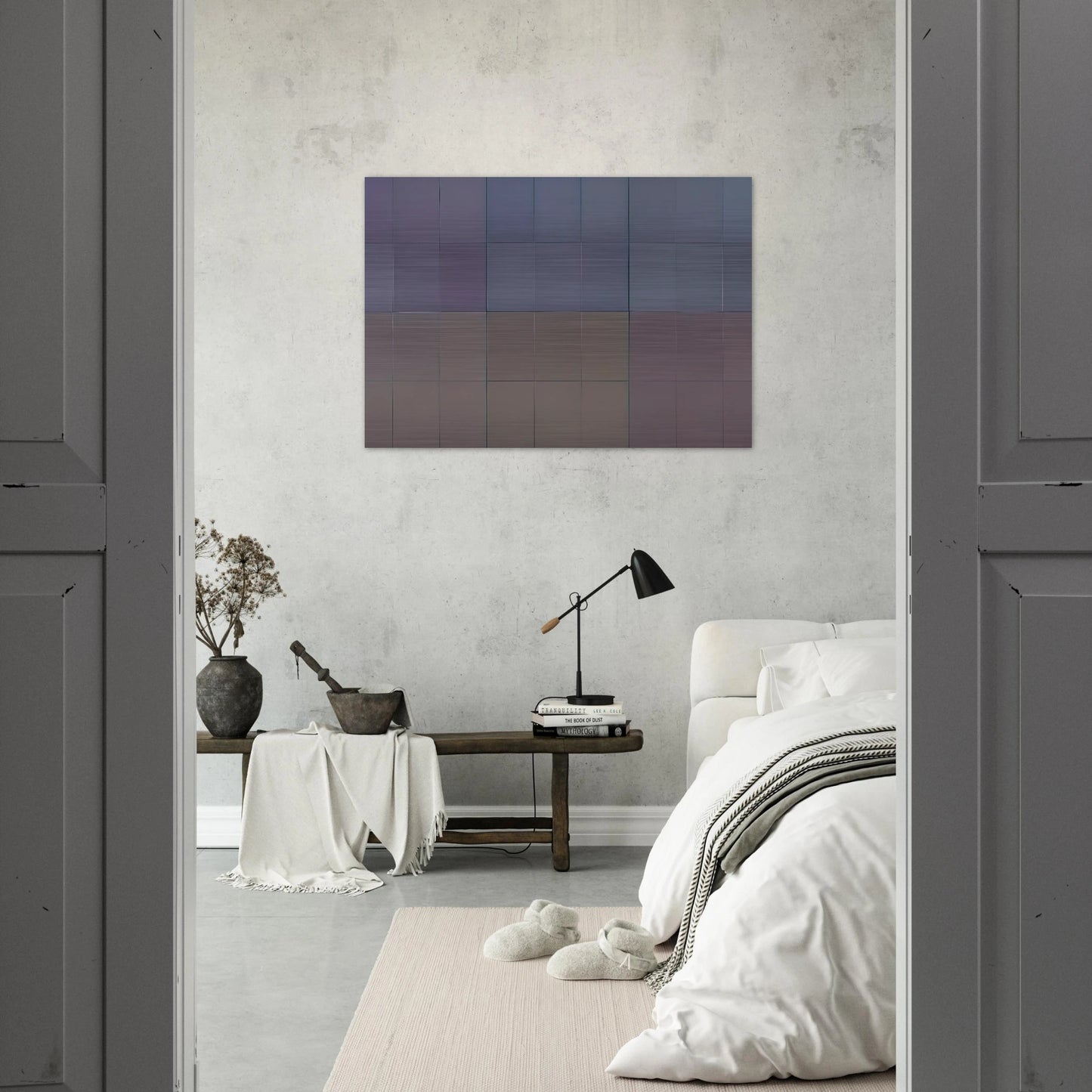 Microchromie, gris puissance [6] - Fernand Leduc Brushed Aluminum Print - 70x100 cm / 28x40 inches | Fernand Leduc Aluminum Print | Fernand Leduc Prints