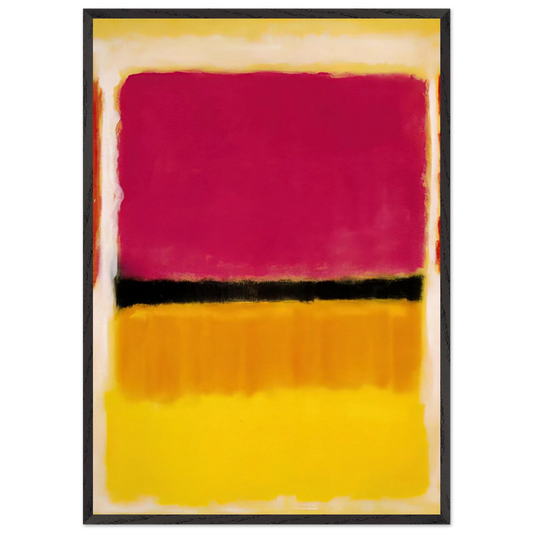 Violet Black Orange Yellow on White and Red - 1949 - Mark Rothko 70x100 cm / 28x40 inches Framed Art Print – Black Wooden Frame