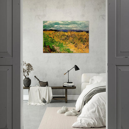 Wheat Field with Cornflowers - Vincent van Gogh Brushed Aluminum Print - 70x100 cm / 28x40 inches | Vincent van Gogh Aluminum Print | Vincent van Gogh Prints