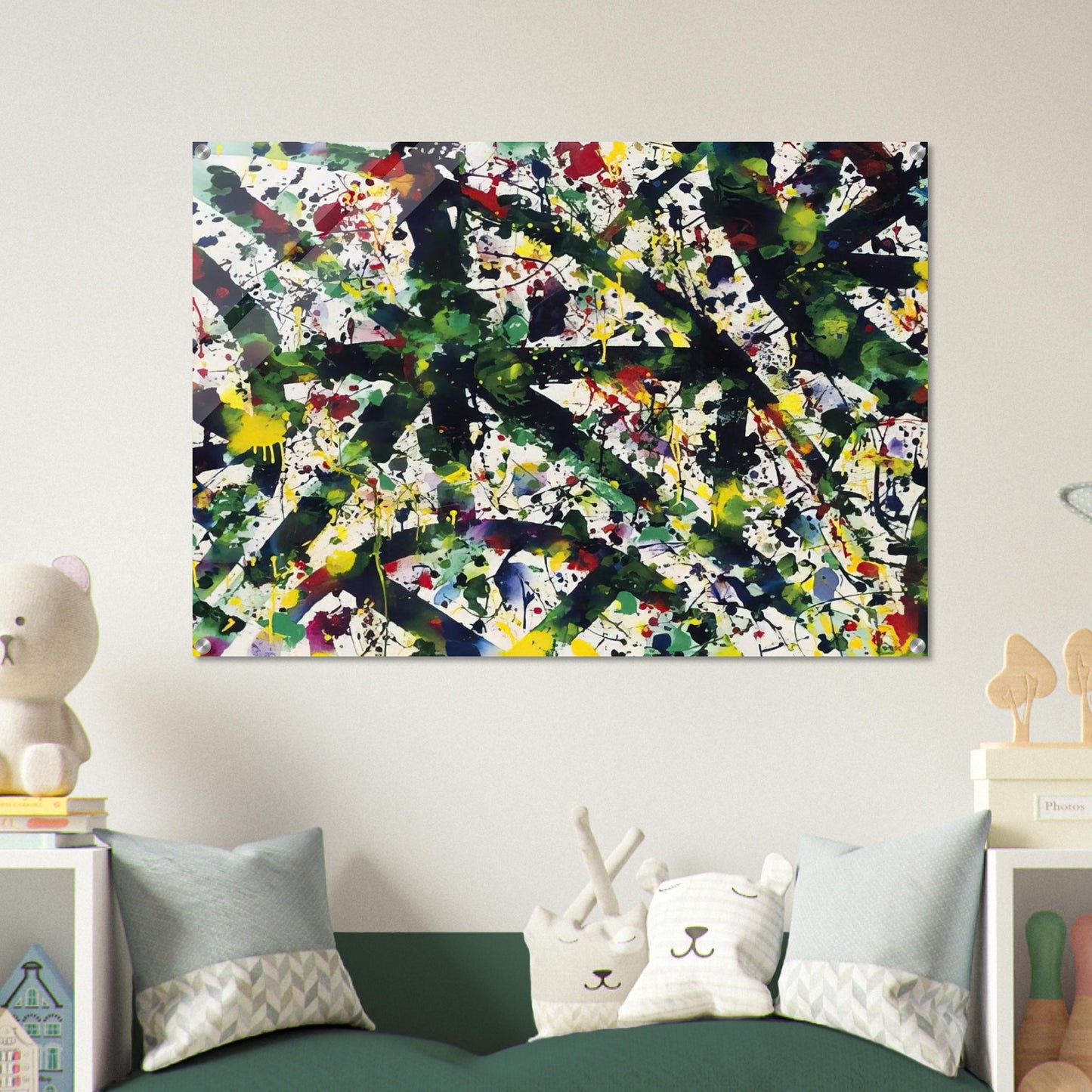 Green Buddha - Sam Francis Acrylic Print - 70x100 cm / 28x40″ inches