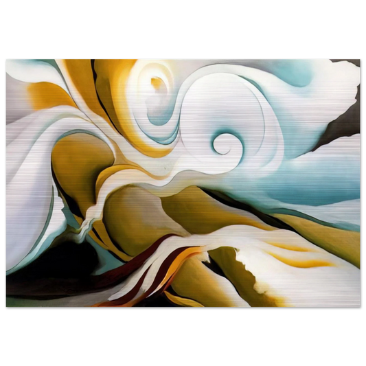 Nature Forms Gasp - Georgia O'Keeffe Brushed Aluminum Print - 70x100 cm / 28x40 inches | Georgia O'Keeffe Aluminum Print | Georgia O'Keeffe Prints