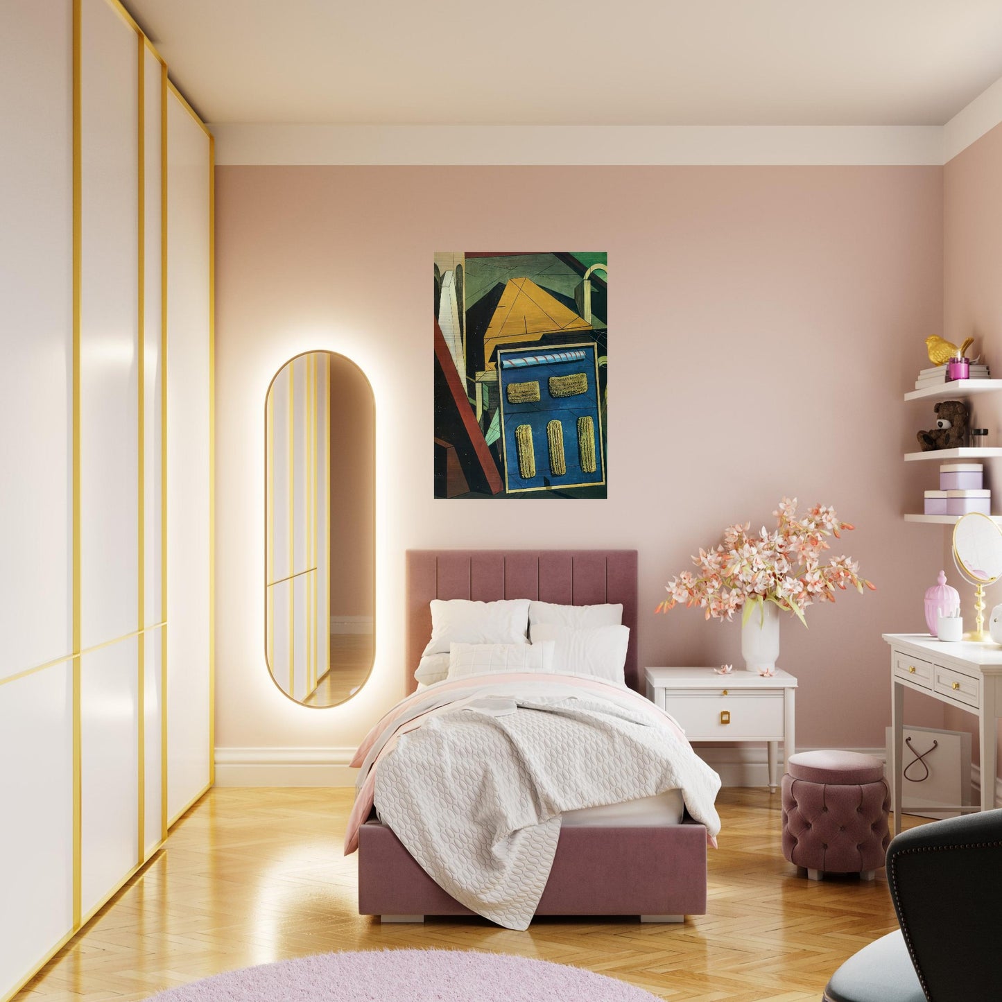 THE GENTLE AFTERNOON 1916 - Giorgio de Chirico Brushed Aluminum Print - 70x100 cm / 28x40 inches | Giorgio de Chirico Aluminum Print | Giorgio de Chirico Prints