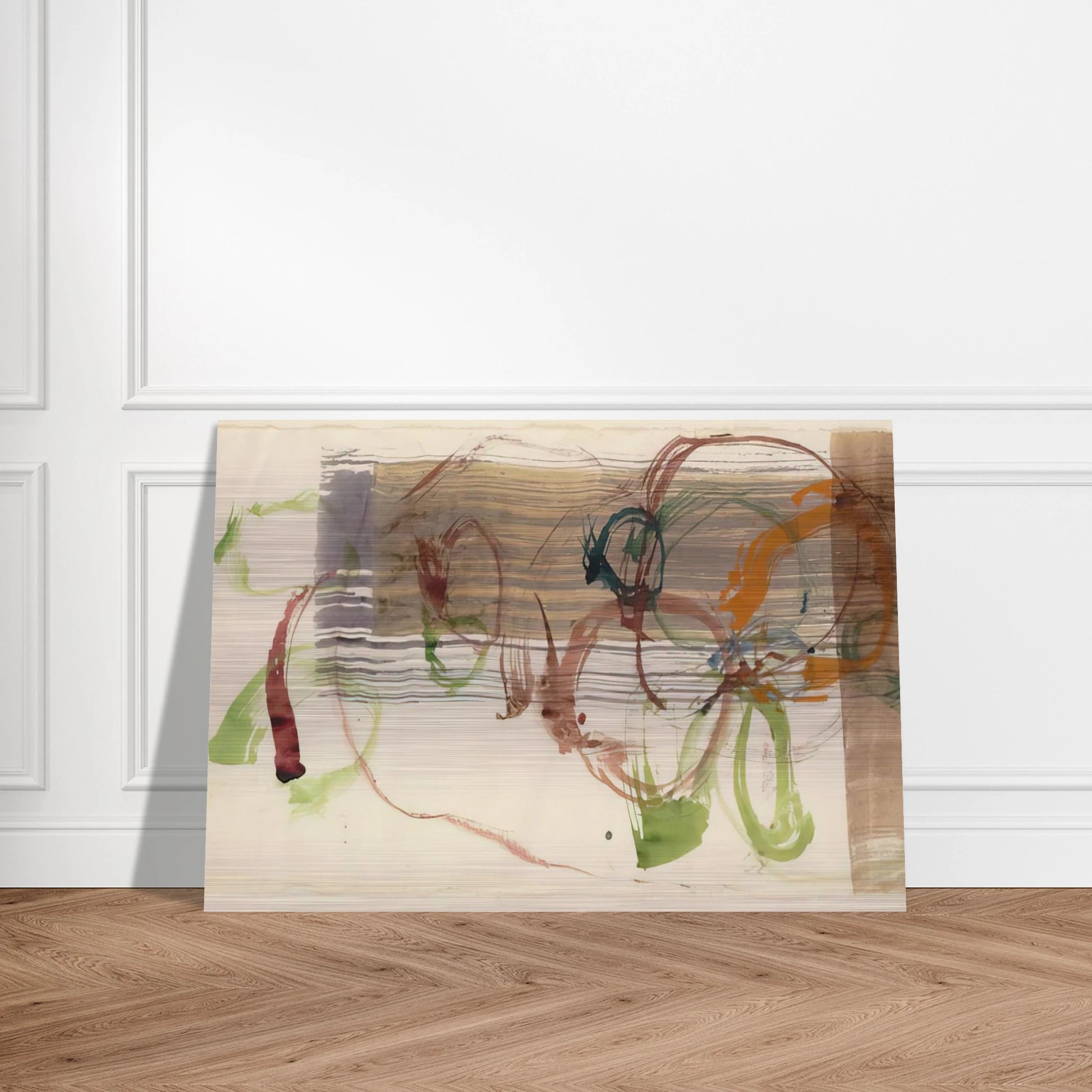 New River Watercolor, Series I, No. 3 - 1988 - John Cage Brushed Aluminum Print - 70x100 cm / 28x40 inches | John Cage Aluminum Print | John Cage Prints