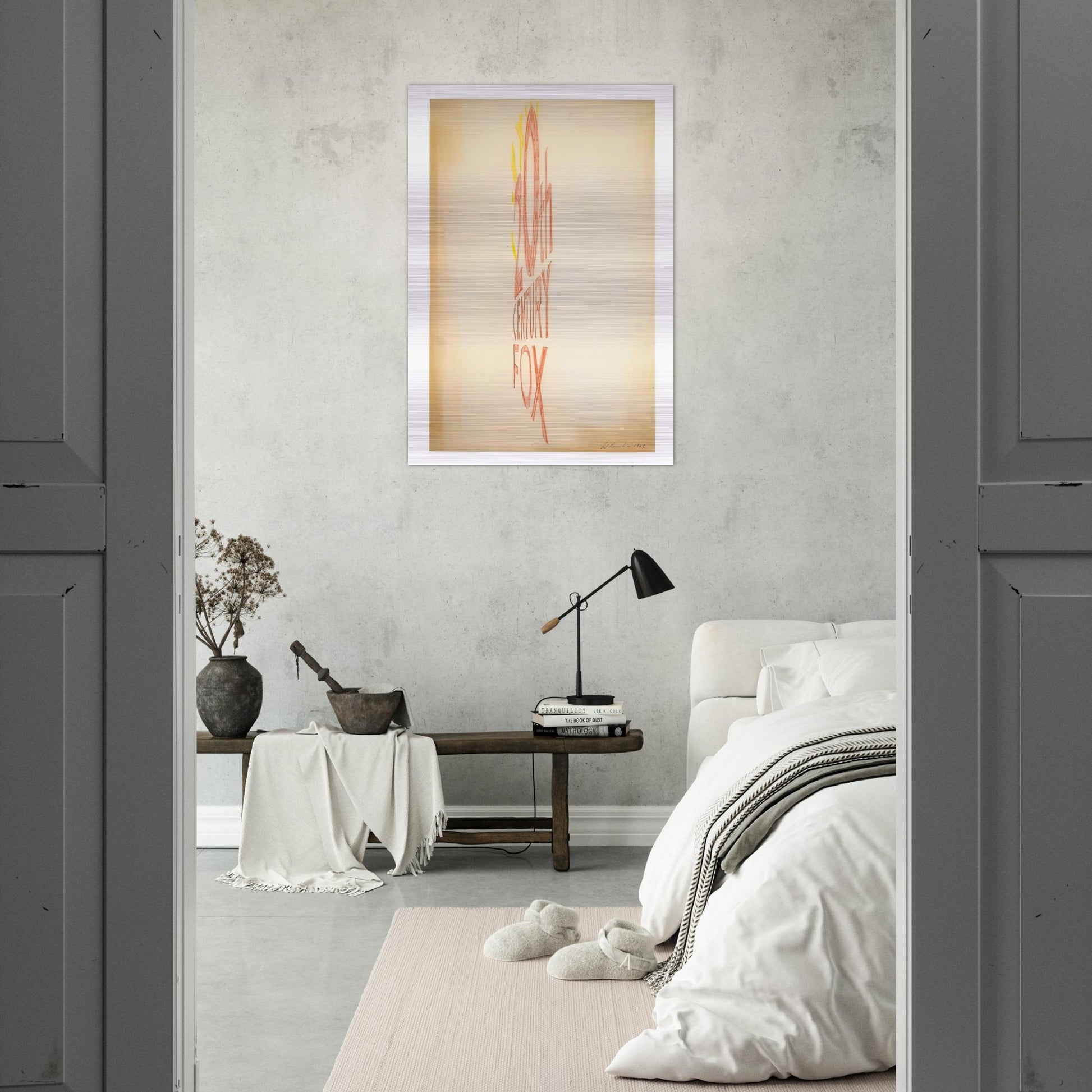ANGLE STUDY LARGE TRADEMARK 1962 - Edward Ruscha Brushed Aluminum Print - 70x100 cm / 28x40 inches | Edward Ruscha Aluminum Print | Edward Ruscha Prints
