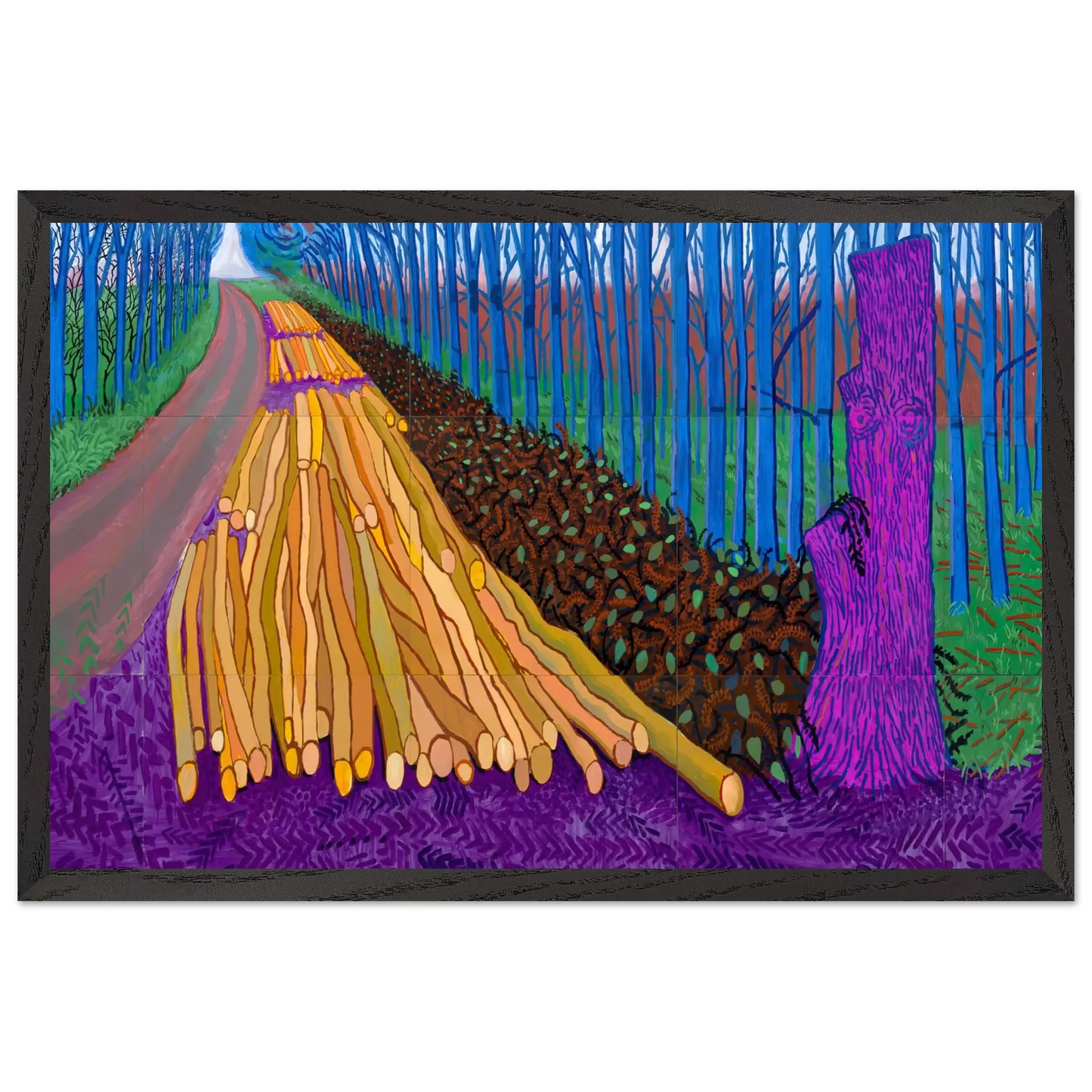David Hockney - David Hockney Wall art - 60x80 cm / 24x32 Inches - Premium Wooden Framed Poster With Fine Art Paper - Black frame