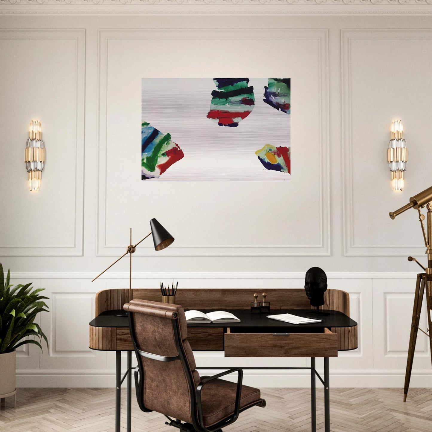 Los Angeles - Sam Francis Brushed Aluminum Print - 70x100 cm / 28x40 inches | Sam Francis Aluminum Print | Sam Francis Prints