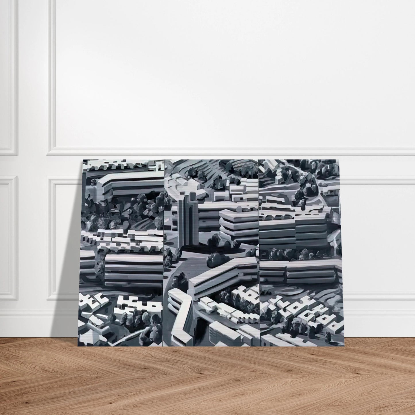 TOWNSCAPE TR 1969 - Gerhard Richter Brushed Aluminum Print - 70x100 cm / 28x40 inches | Gerhard Richter Aluminum Print | Gerhard Richter Prints
