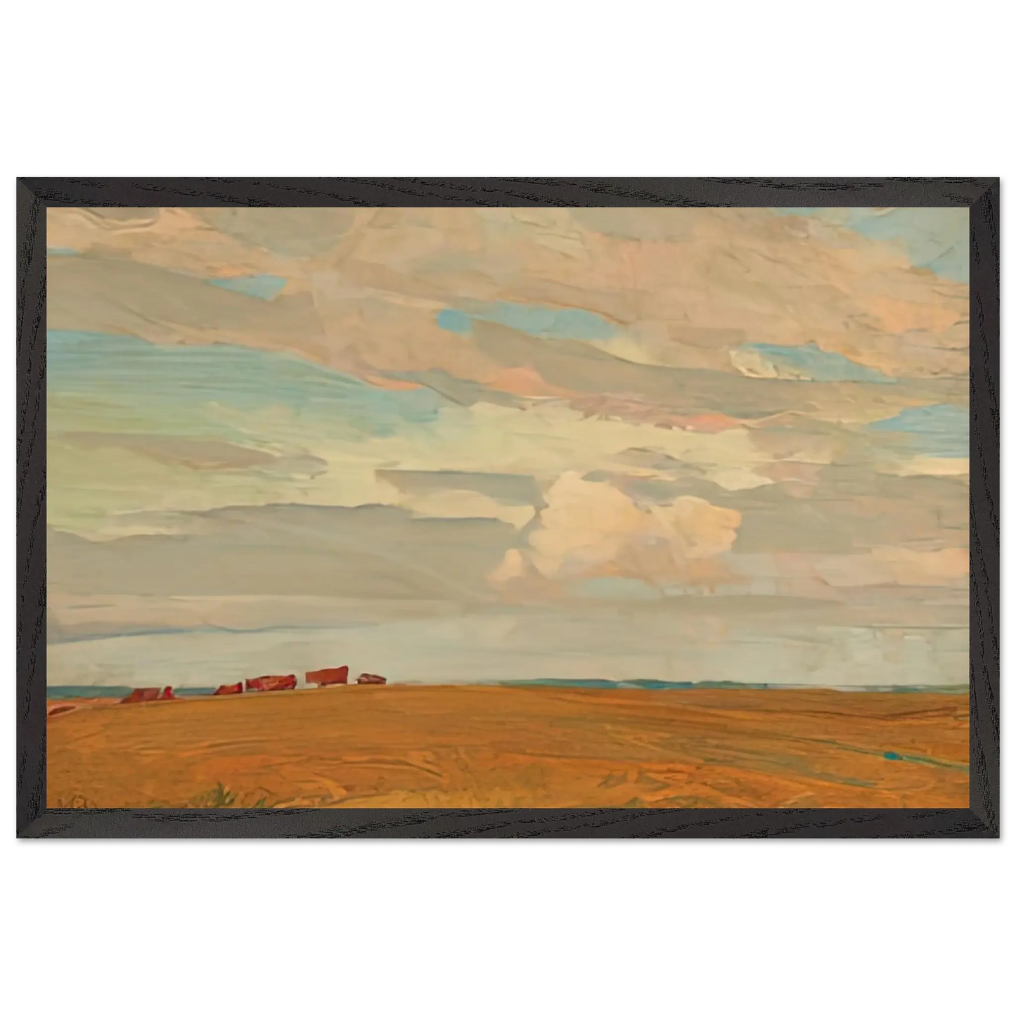 Maynard Dixon - PRAIRIE SAND HILL CAMP MAY 1921 1921 Wall art - 15x20 cm / 6x8 Inches - Premium Wooden Framed Poster With Fine Art Paper - White frame