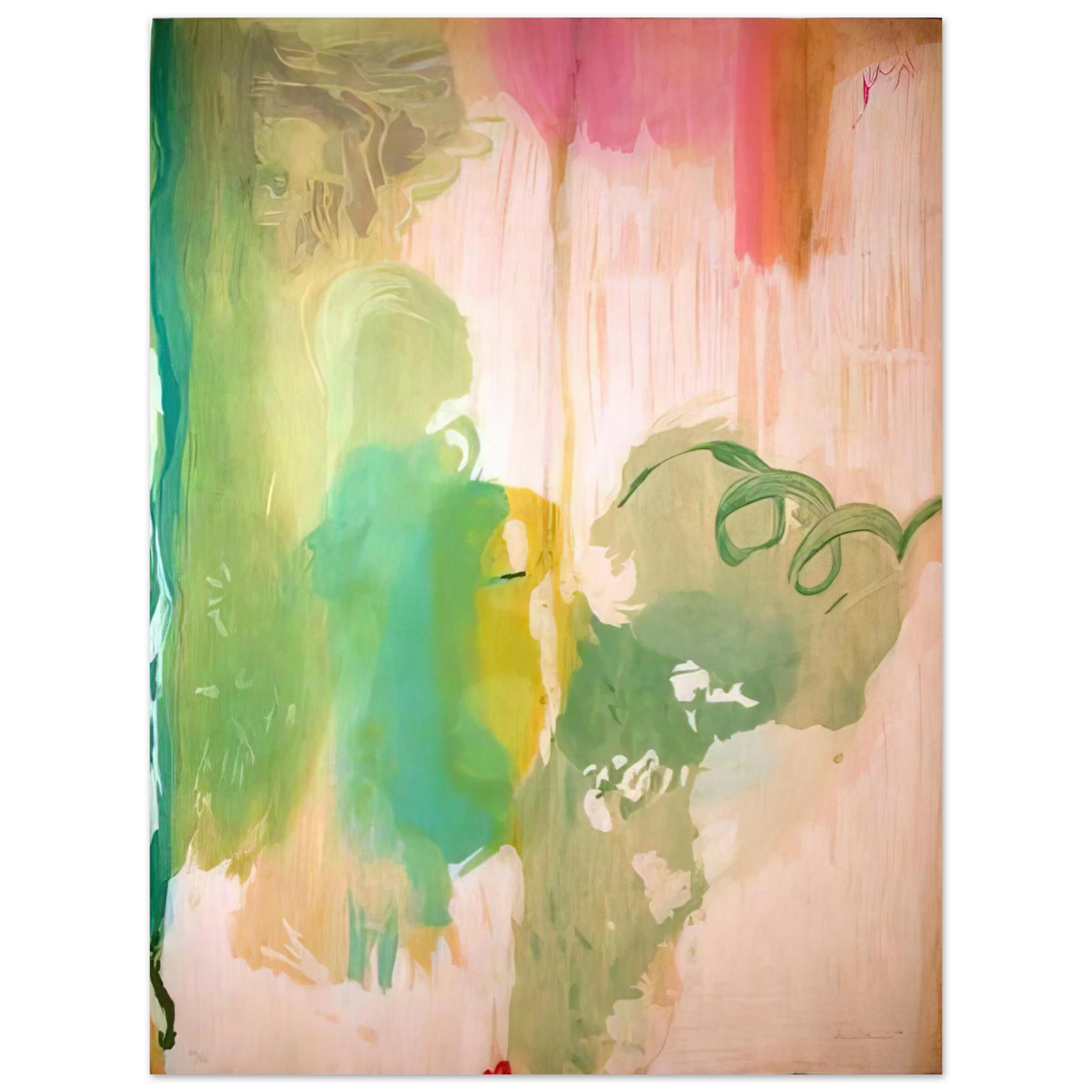 Helen Frankenthaler - Snow Pines - 2004 Wall art - 27x35 cm / 11x14 inches - Premium Wooden Framed Poster With Fine Art Paper-canvas - White frame