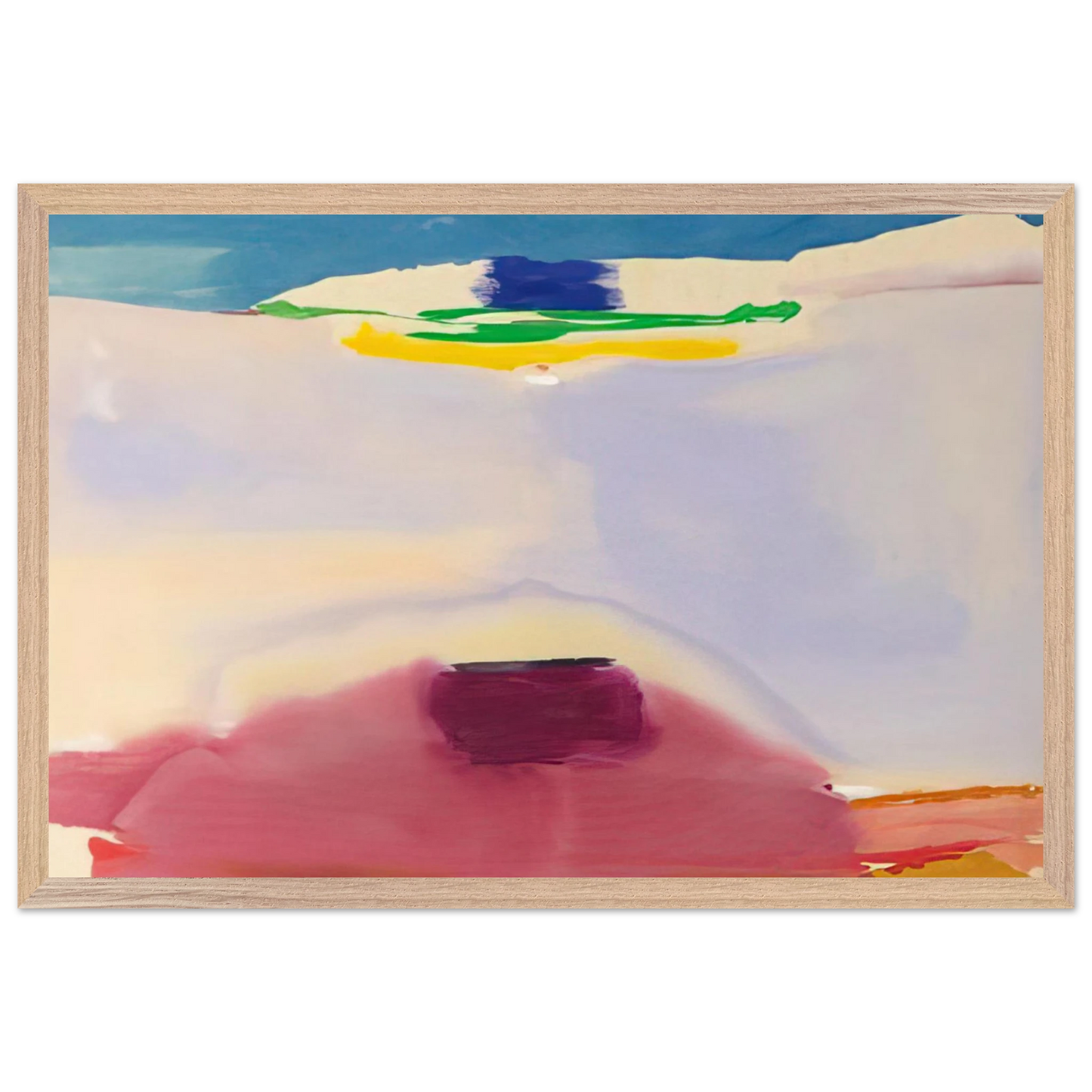 Helen Frankenthaler - Leveling - 1973 Wall art - 30x40 cm / 12x16 inches - Premium Wooden Framed Poster With Fine Art Paper-canvas - White frame