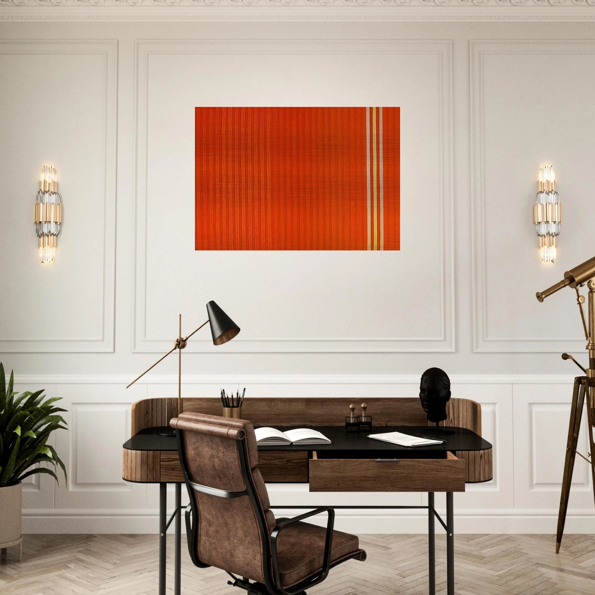 Red Devil - 1959 - Gene Davis Brushed Aluminum Print - 70x100 cm / 28x40 inches | Gene Davis Aluminum Print | Gene Davis Prints