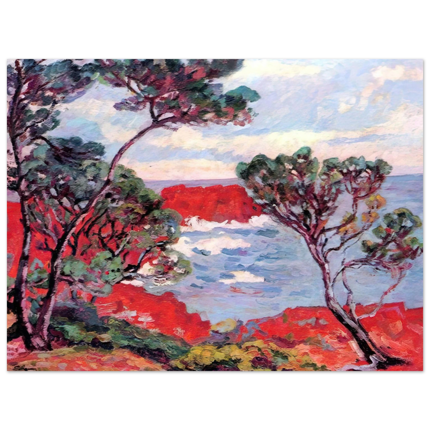 Armand Guillaumin - Les rochers rouges - 1894  75x100 cm / 30x40inches Fine Art Poster