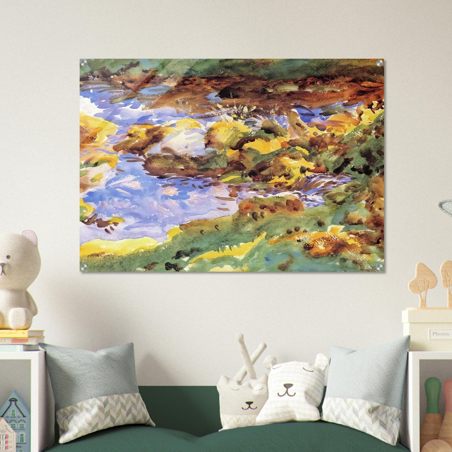 The Alps Val D'Aosta, Purtud - John Singer Sargent Acrylic Print - 70x100 cm / 28x40″ inches | John Singer Sargent Wall Art | John Singer Sargent Prints