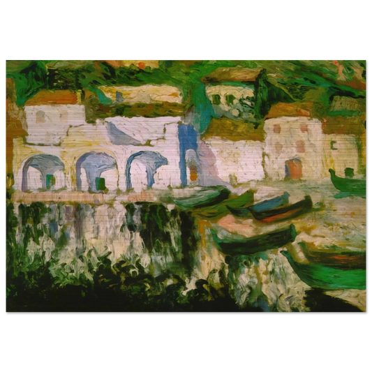 VIEW OF PORTDOGUE PORT ALUGER - Salvador Dali Brushed Aluminum Print - 70x100 cm / 28x40 inches | Salvador Dali Aluminum Print | Salvador Dali Prints