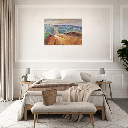 Landscape at Pentecost - 1929 - Grace Cossington Smith Acrylic Print - 70x100 cm / 28x40″ inches | Grace Cossington Smith Wall Art | Grace Cossington Smith Prints