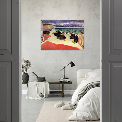 FISHING BOATS IN WINTER ETRETAT 1921 - Henri Matisse Brushed Aluminum Print - 70x100 cm / 28x40 inches | Henri Matisse Aluminum Print | Henri Matisse Prints