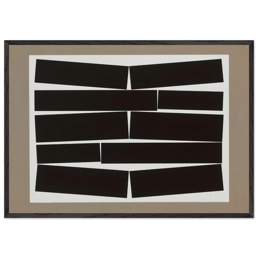 Metaesquema Dois brancos - 1958 - Helio Oiticica 70x100 cm / 28x40 inches Framed Art Print – Black Wooden Frame