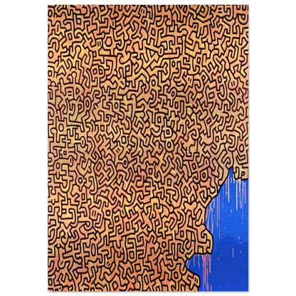 BRAZIL 1989 - Keith Haring Brushed Aluminum Print - 70x100 cm / 28x40 inches | Keith Haring Aluminum Print | Keith Haring Prints