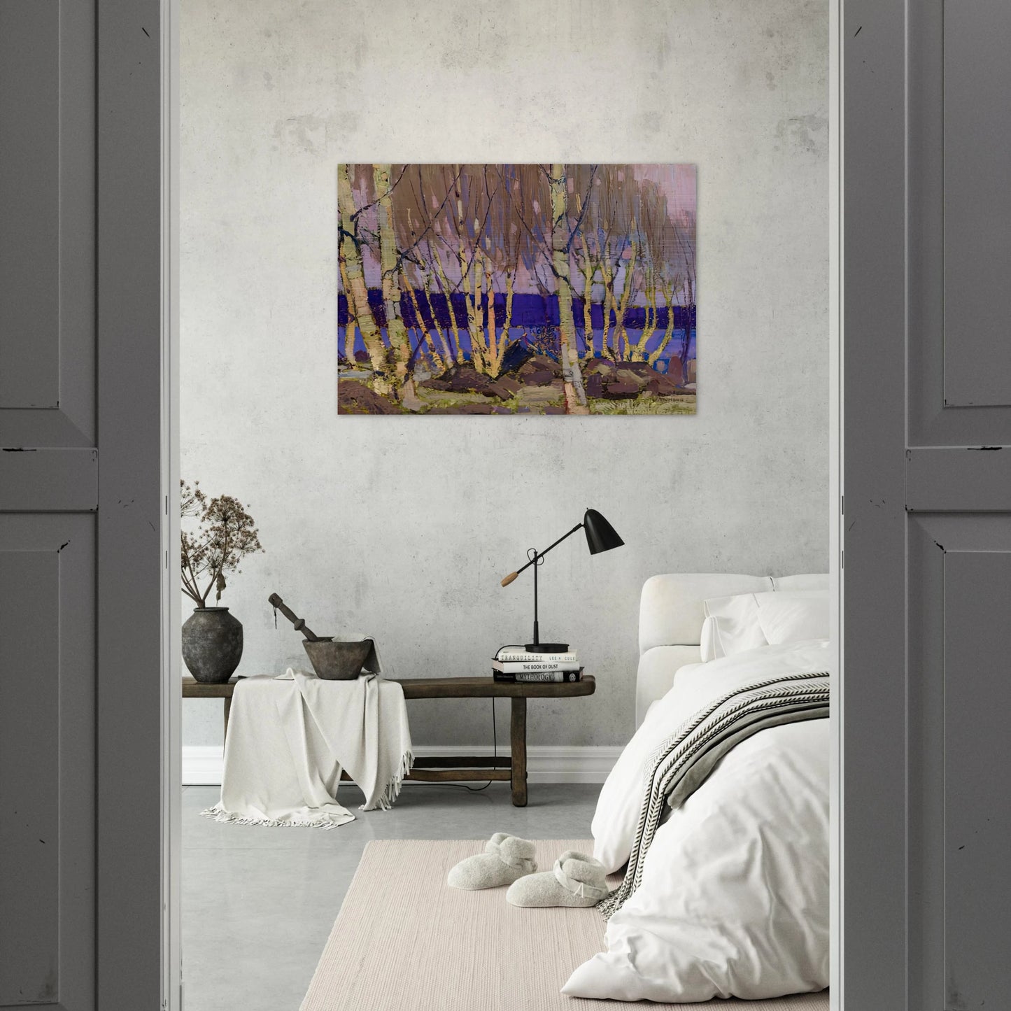 EVENING CANOE LAKE 1916 - Tom Thomson Brushed Aluminum Print - 70x100 cm / 28x40 inches | Tom Thomson Aluminum Print | Tom Thomson Prints