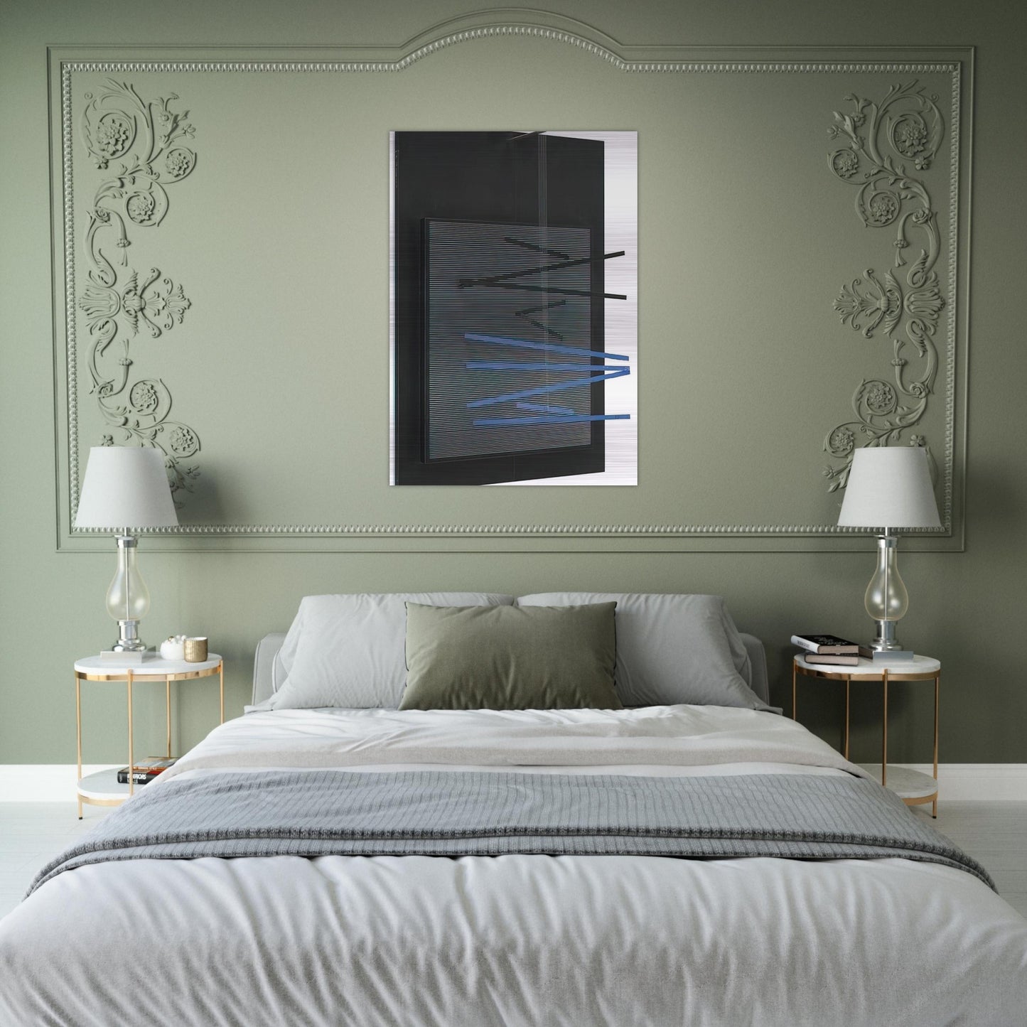 PETITE VIBRATION BRIQUE ET NOIRE 1966 - Jesus Rafael Soto Brushed Aluminum Print - 70x100 cm / 28x40 inches | Jesus Rafael Soto Aluminum Print | Jesus Rafael Soto Prints