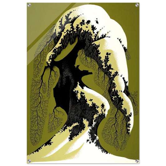 Snow Laden - Eyvind Earle Acrylic Print - 70x100 cm / 28x40″ inches