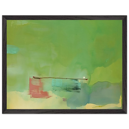 Helen Frankenthaler - Springscape - 1975 Wall art - 30x45 cm / 12x18 inches - Premium Wooden Framed Poster With Fine Art Paper-canvas - Black frame