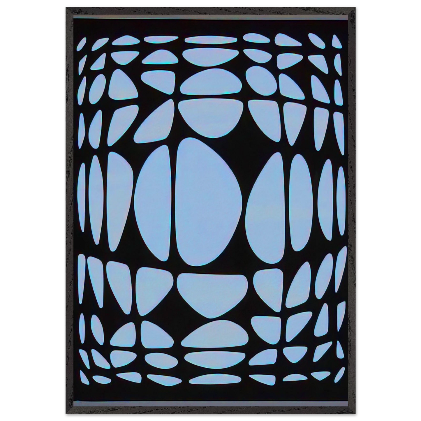 Yapoura - 1954 - Victor Vasarely 70x100 cm / 28x40 inches Framed Art Print – Black Wooden Frame