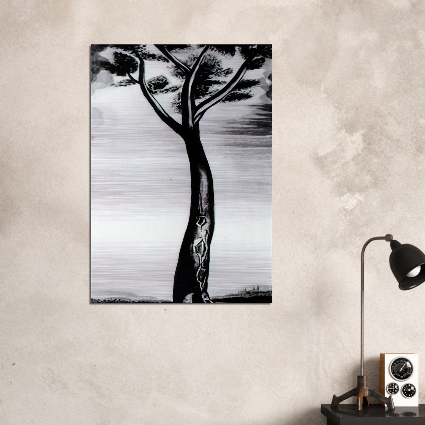 THE TREE - Salvador Dali Brushed Aluminum Print - 70x100 cm / 28x40 inches | Salvador Dali Aluminum Print | Salvador Dali Prints