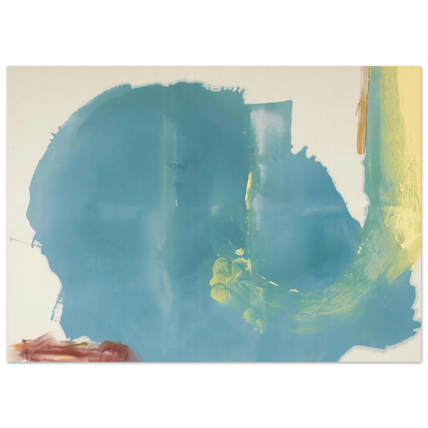 Helen Frankenthaler - Where Necessary - 1977 Wall art - 13x18 cm / 5x7 inches - Premium Wooden Framed Poster With Fine Art Paper-canvas - Wood frame