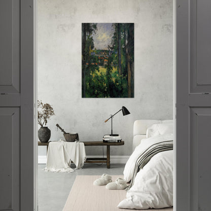 Auvers. View from Nearby - Paul Cézanne Brushed Aluminum Print - 70x100 cm / 28x40 inches | Paul Cézanne Aluminum Print | Paul Cézanne Prints