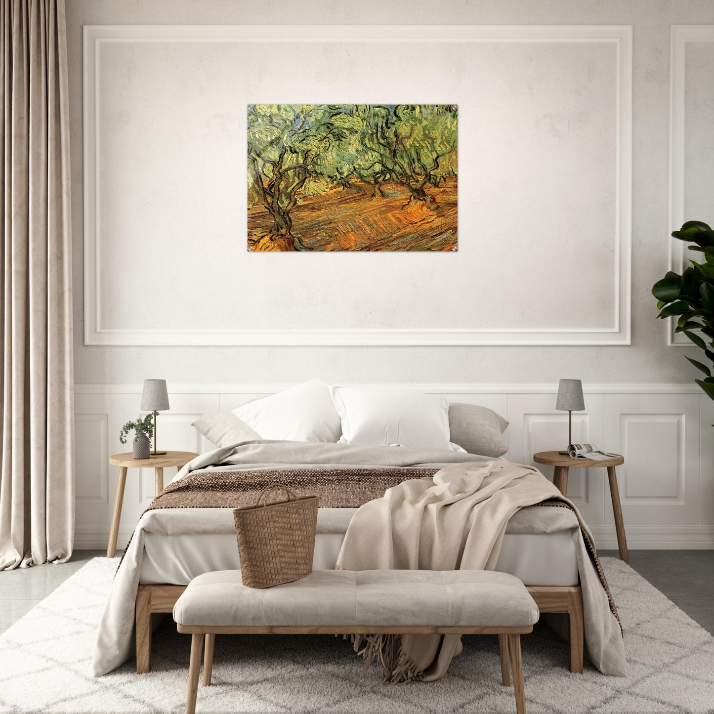 Olive Grove - Bright Blue Sky - Vincent van Gogh Acrylic Print - 70x100 cm / 28x40″ inches