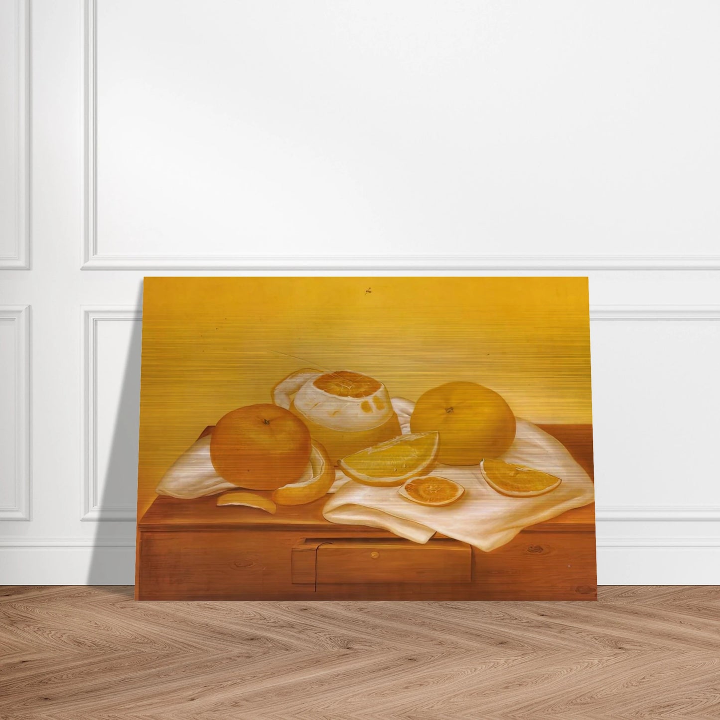 ORANGES - Fernando Botero Brushed Aluminum Print - 70x100 cm / 28x40 inches | Fernando Botero Aluminum Print | Fernando Botero Prints