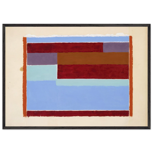 UNTITLED ABSTRACTION VIII 1937 - Josef Albers 70x100 cm / 28x40 inches Framed Art Print – Black Wooden Frame
