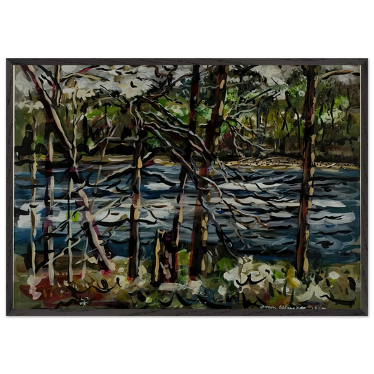 ST MARY S RIVER GEORGIA 1964 - Ivan Albright 70x100 cm / 28x40 inches Framed Art Print – Black Wooden Frame