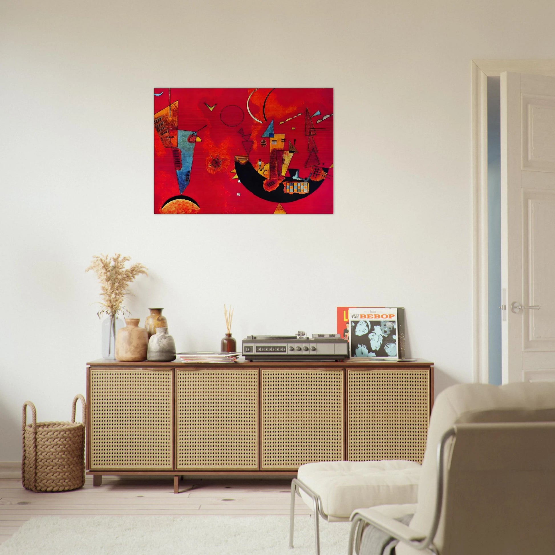 MIT UND GEGEN 1929 - Wassily Kandinsky Brushed Aluminum Print - 70x100 cm / 28x40 inches | Wassily Kandinsky Aluminum Print | Wassily Kandinsky Prints