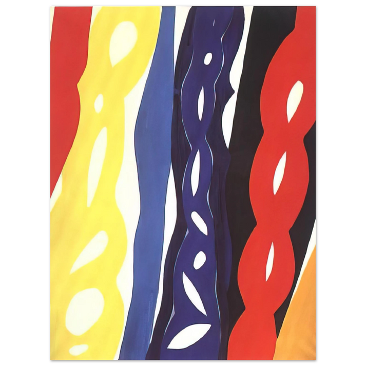 Ernst Wilhelm Nay - Streifen, WZ 1221 - 1967  75x100 cm / 30x40inches Fine Art Poster