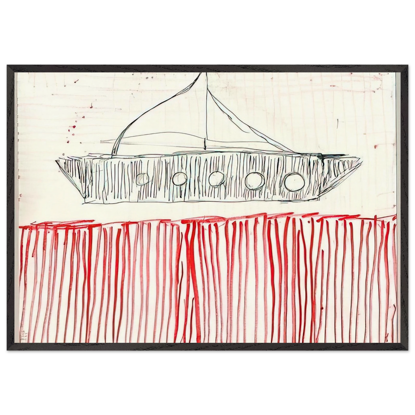 BE CALME OCTOBER 1ST 31ST 2004 0 - Louise Bourgeois 70x100 cm / 28x40 inches Framed Art Print – Black Wooden Frame